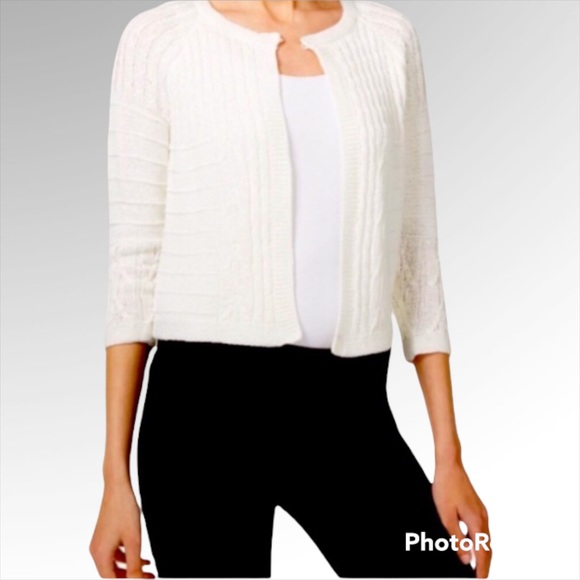 Calvin Klein 3/4 Sleeve Cardigan Size Large - Picture 1 of 6